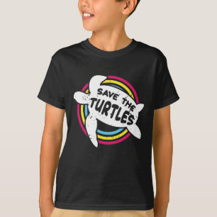 Camiseta Salvemos a las tortugas y la prevención del cambi