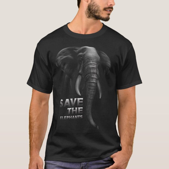Camiseta Salvemos A Los Elefantes (Anverso)
