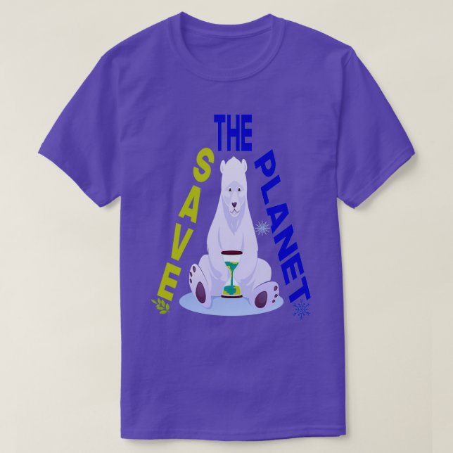 Camiseta Salvemos a los osos polares Salvemos al planeta (Diseño del anverso)