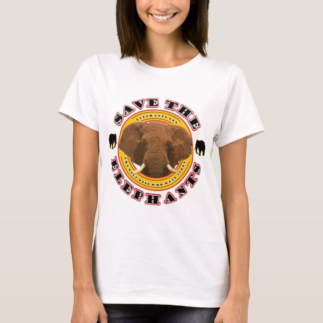 Camiseta Salvemos al elefante (Anverso)