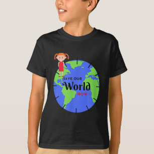 Camiseta Salvemos El Mundo De Las Peleas De Niñas Pequeñas 
