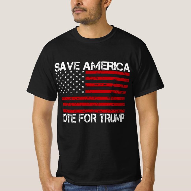 Camiseta Salvemos el voto de Estados Unidos por Trump (Anverso)