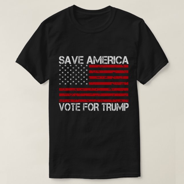 Camiseta Salvemos el voto de Estados Unidos por Trump (Diseño del anverso)