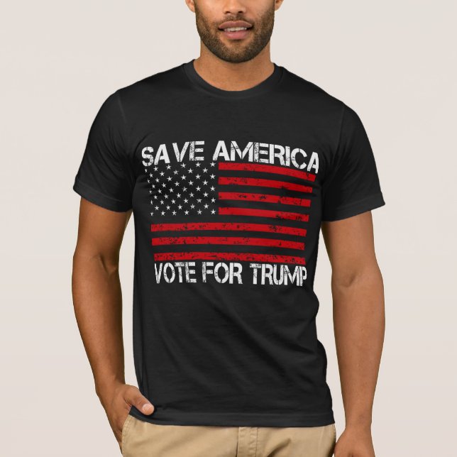 Camiseta Salvemos el voto de Estados Unidos por Trump (Anverso)