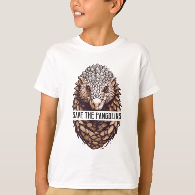 Camiseta Salvemos La Conservación De Pango De Los Pangoline (Anverso)
