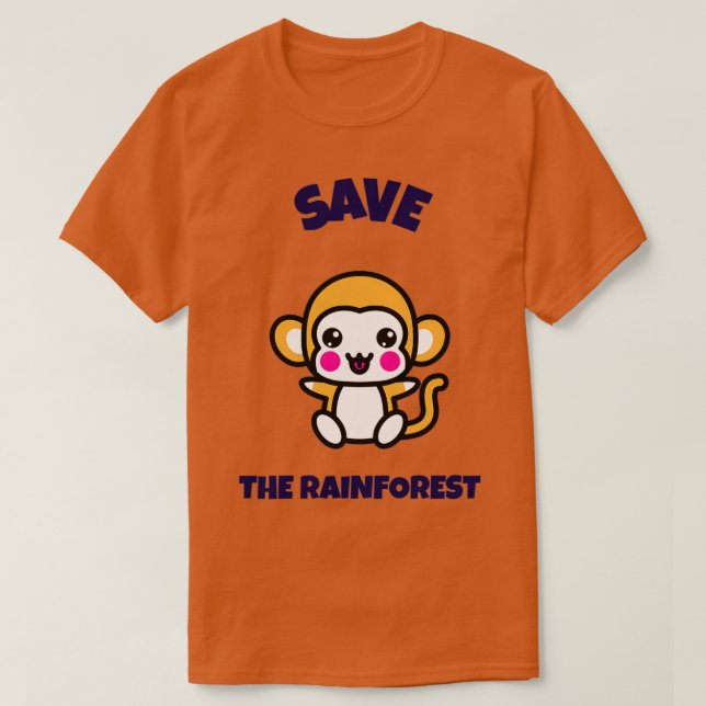 Camiseta Salvemos la selva tropical (Diseño del anverso)