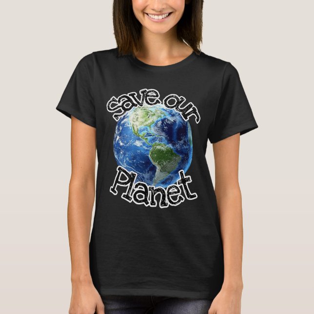 Camiseta Salvemos nuestro planeta (Anverso)