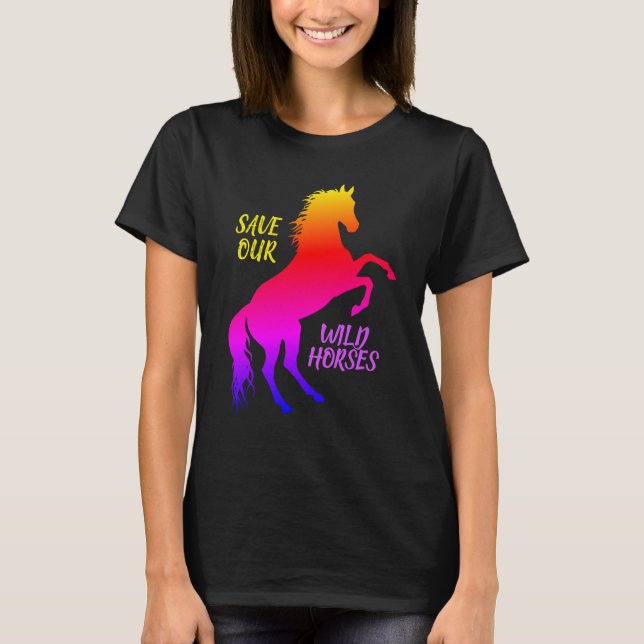 Camiseta Salvemos nuestros salvajes caballos (Anverso)