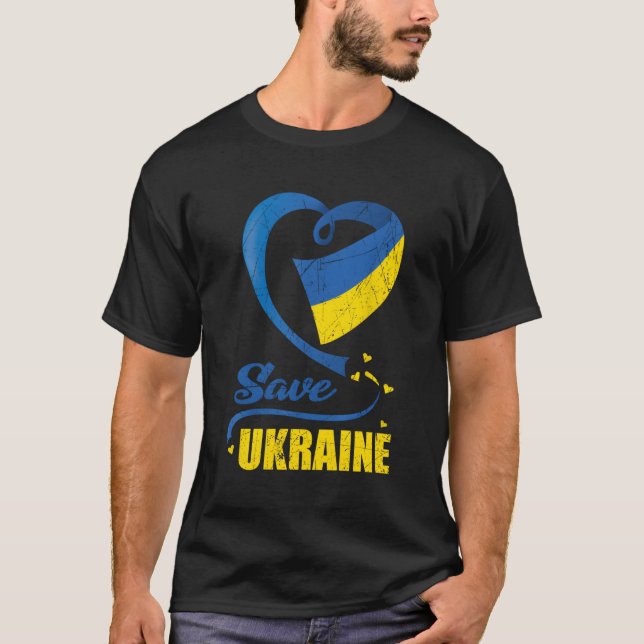 Camiseta Salvemos Ucrania, apoyo a Ucrania (Anverso)