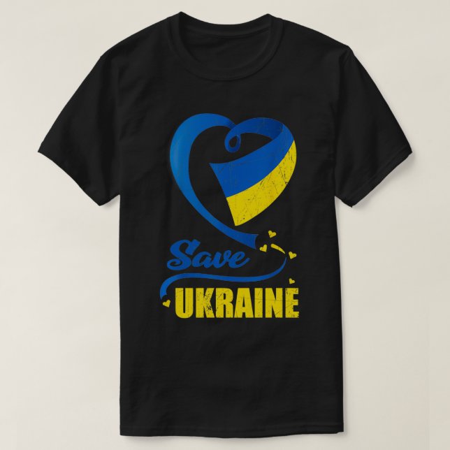 Camiseta Salvemos Ucrania, apoyo a Ucrania (Diseño del anverso)