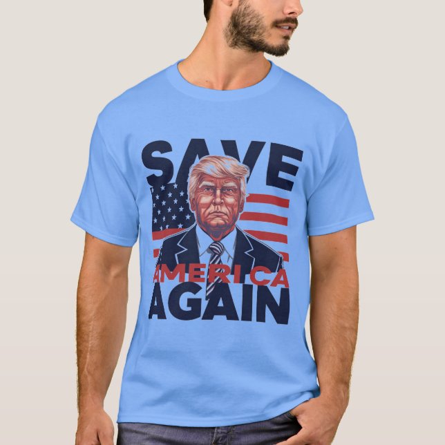 Camiseta Salven a Estados Unidos otra vez - Donald Trump 20 (Anverso)