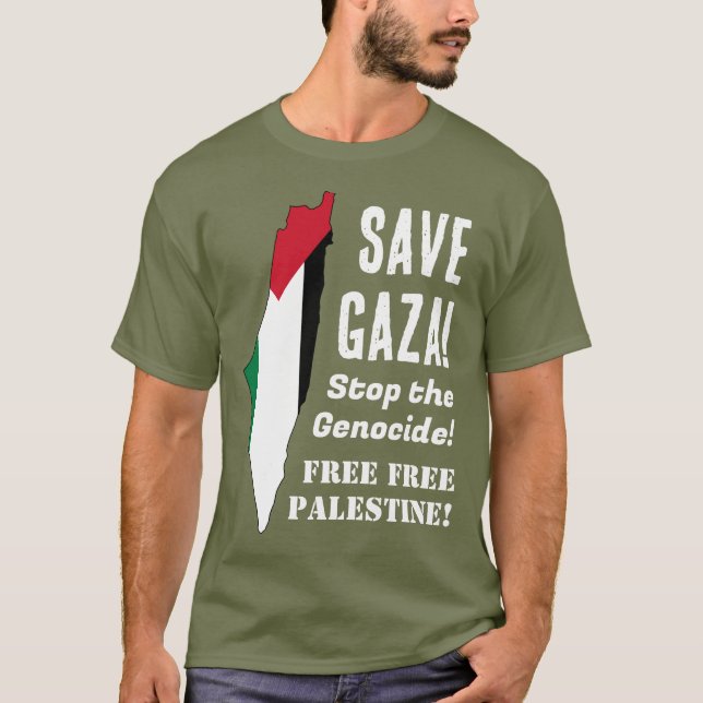 Camiseta Salven a Gaza para detener el genocidio (Anverso)