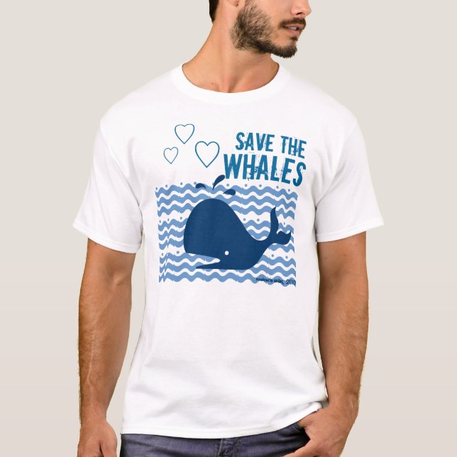 Camiseta Salven A Las Ballenas - Ambientalmente Conscientes (Anverso)