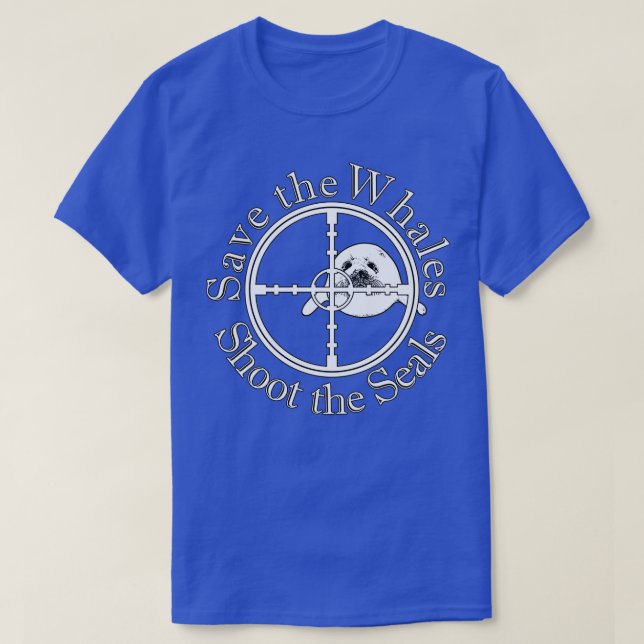 Camiseta Salven a las ballenas disparar a los focos (Diseño del anverso)