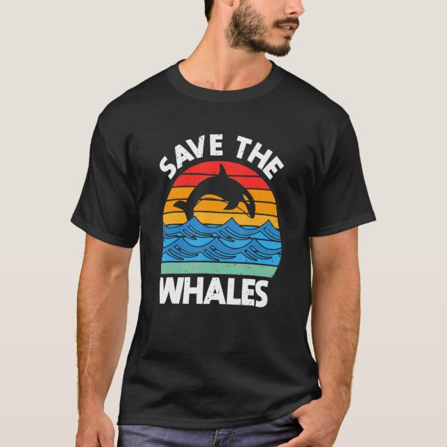 Camiseta Salven A Las Ballenas Limpiar El Océano (Anverso)