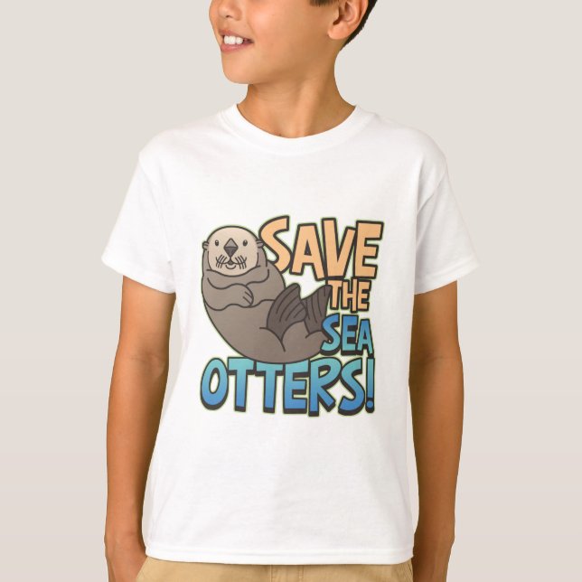Camiseta Salven a las nutrias marinas (Anverso)