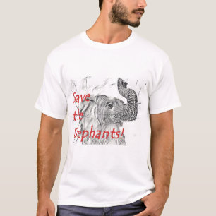 Camiseta ¡Salven a los elefantes!