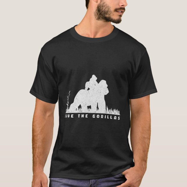 Camiseta Salven A Los Gorilas Mama Baby Gorilla (Anverso)