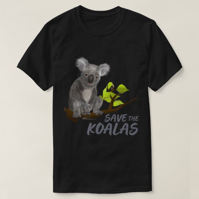 Camiseta Salven a los Koalas - Animales Que aman - Koala Be (Diseño del anverso)