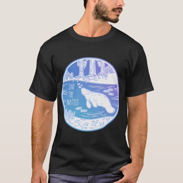 Camiseta ¡Salven a los manatíes! (Anverso)
