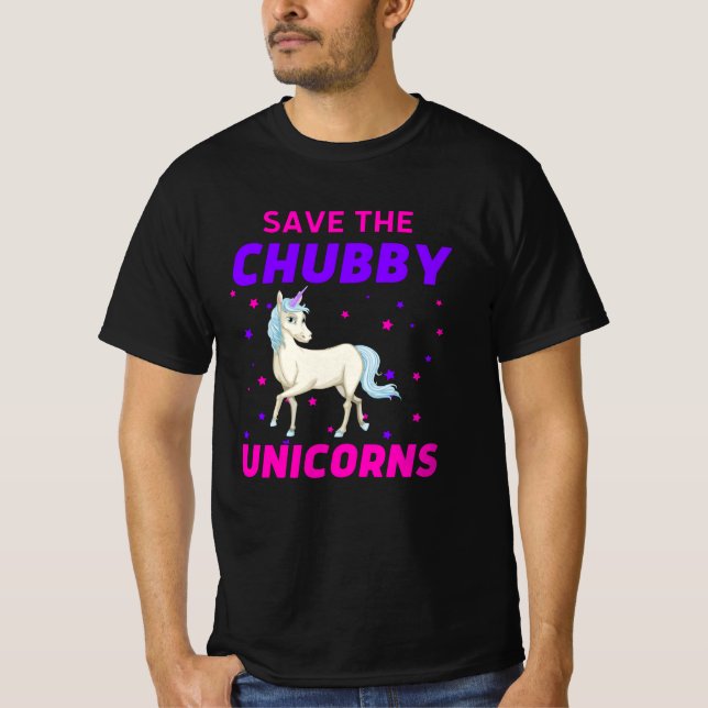 Camiseta Salven A Los Unicornios De Chubby (Anverso)