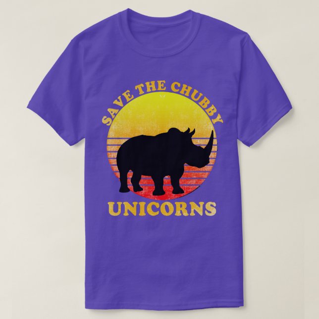 Camiseta Salven A Los Unicornios De Chubby Tee Afligidos (Diseño del anverso)