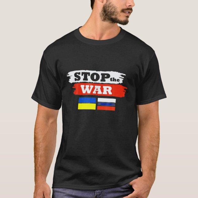 Camiseta Salven A Rusia Y Detengan El Apoyo De Guerra A Ucr (Anverso)