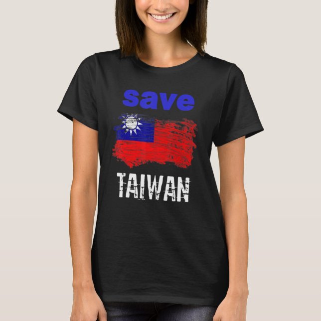 Camiseta Salven a Taiwán, apoyo a Taiwán (Anverso)