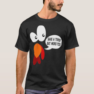 Camiseta Salven A Turquía A Comer Más Pizza Divertida Turqu