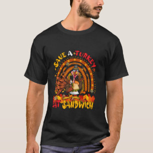 Camiseta Salven a Turquía come sandwich Acción de Gracias L