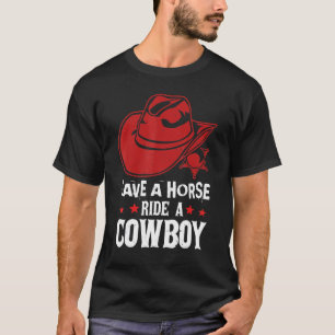 Camiseta Salven A Un Caballo Con Una Galleta De Vaquero Par