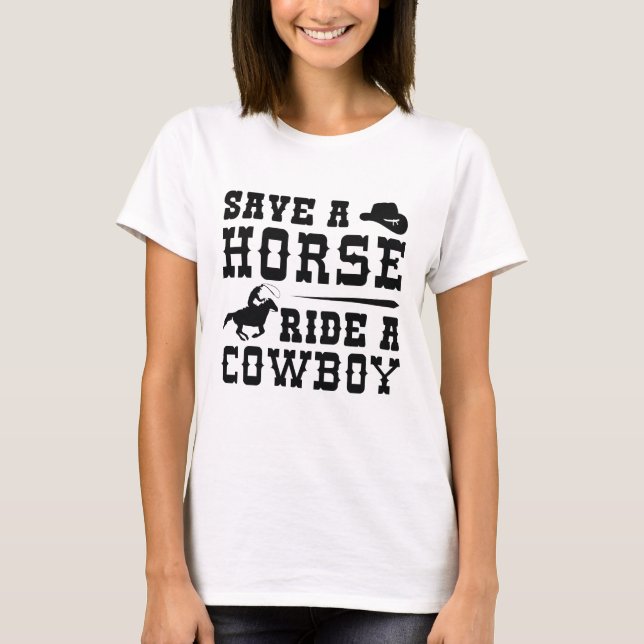 Camiseta Salven A Un Caballo De Vaquero (Anverso)