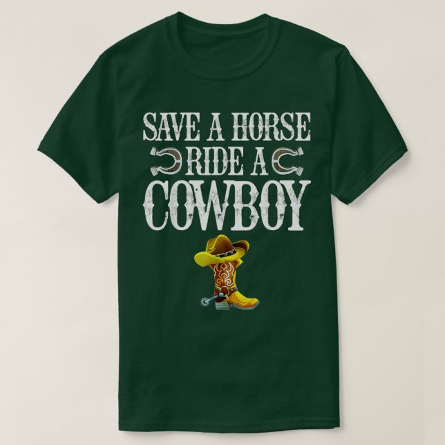 Camiseta Salven A Un Caballo De Vaquero (Diseño del anverso)