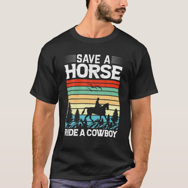 Camiseta Salven A Un Caballo De Vaquero (Anverso)