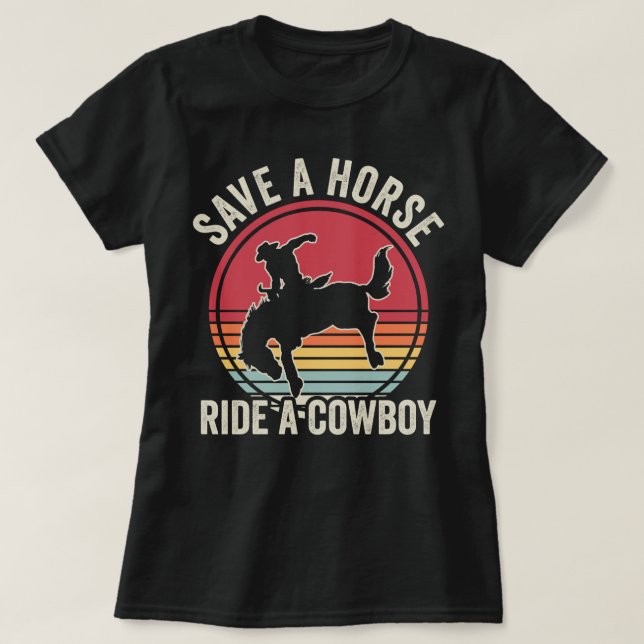 Camiseta Salven A Un Caballo De Vaquero (Diseño del anverso)