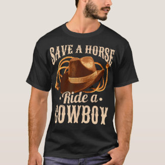 Camiseta Salven A Un Caballo De Vaquero Vaquero