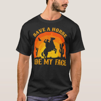 Camiseta Salven A Un Caballo En Mi Cara Divertido Caballo E