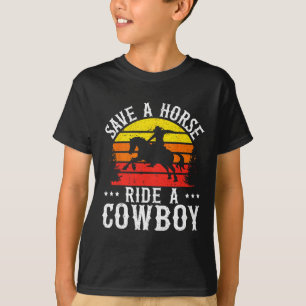 Camiseta Salven A Un Caballo En Un Vaquero Rodeo Occidental