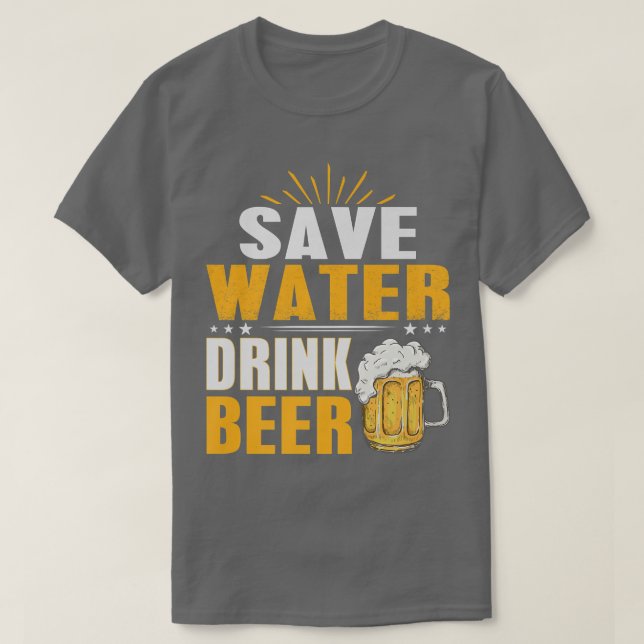 Camiseta Salven agua y bebe cerveza en la fiesta de soltero (Diseño del anverso)