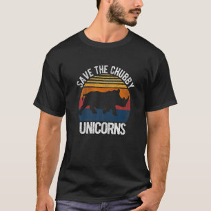 Camiseta Salven al gracioso rinoceronte de Unicornio