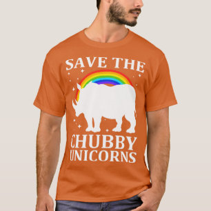 Camiseta Salven al rinoceronte gracioso de Chubby Unicornio