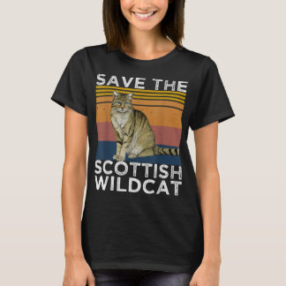 Camiseta Salven al Wildcat escocés, amante escocés del Wild