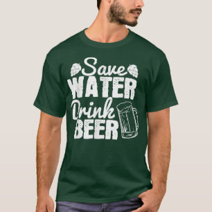 Camiseta Salven cerveza de beber agua, cerveza diciendo bar