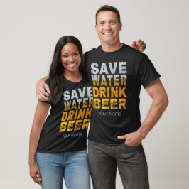 Camiseta Salven Cerveza De Bebida De Agua Diciendo Para La 