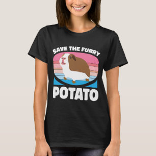 Camiseta Salven el cerdo guineano de la patata de la peluda