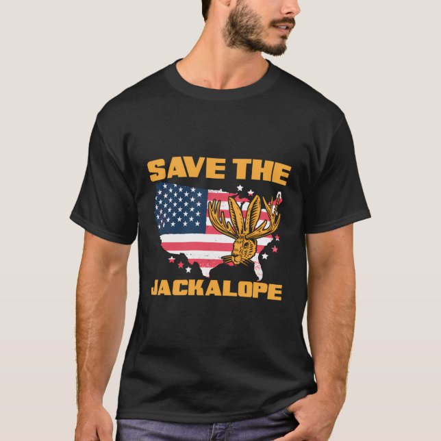 Camiseta Salven El Conejo De Cryprabbit De Jackalope Funny (Anverso)