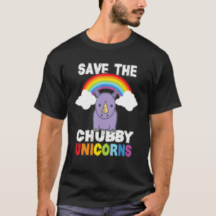 Camiseta Salven el gracioso arcoiris de Chubby Unicornios