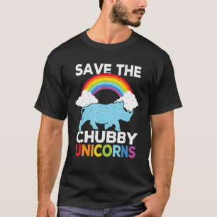 Camiseta Salven el gracioso arcoiris de Chubby Unicornios