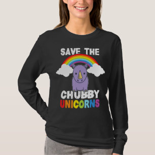 Camiseta Salven el gracioso arcoiris de Chubby Unicornios