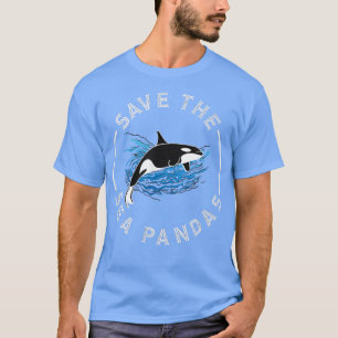 Camiseta Salven el mar Pandas Orca Ballenas Asesina Del Cor